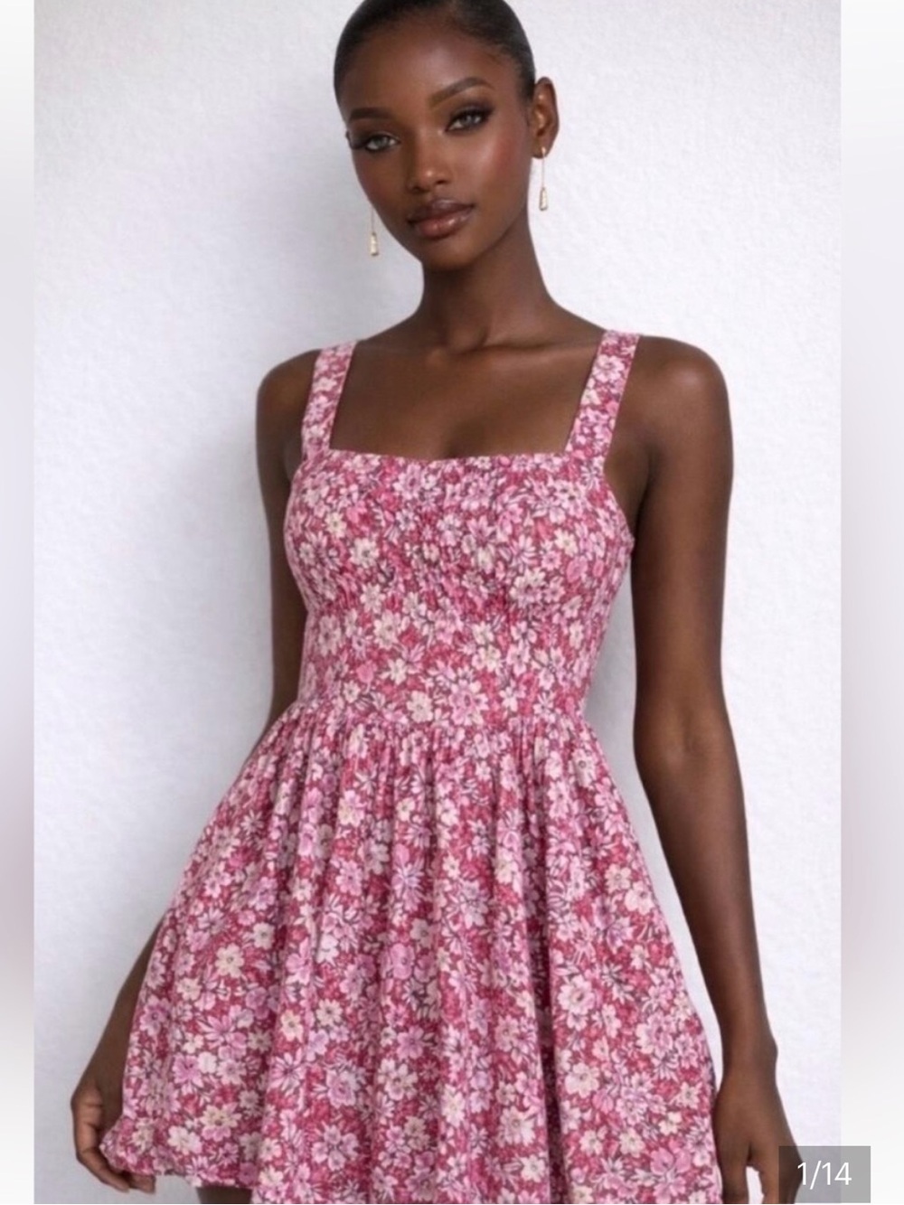BAND OF THE FREE floral corset minidress